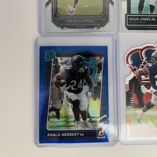 2021 Chicago Bears Rookie Lot Khalil Herbert Crowne Royal 199/199 1/1 Prizm - Picture 4 of 6