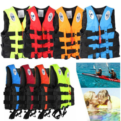 Schwimmweste Kinder Erwachsene Feststoff Rettungsweste Schwimmhilfe mit Pfeife