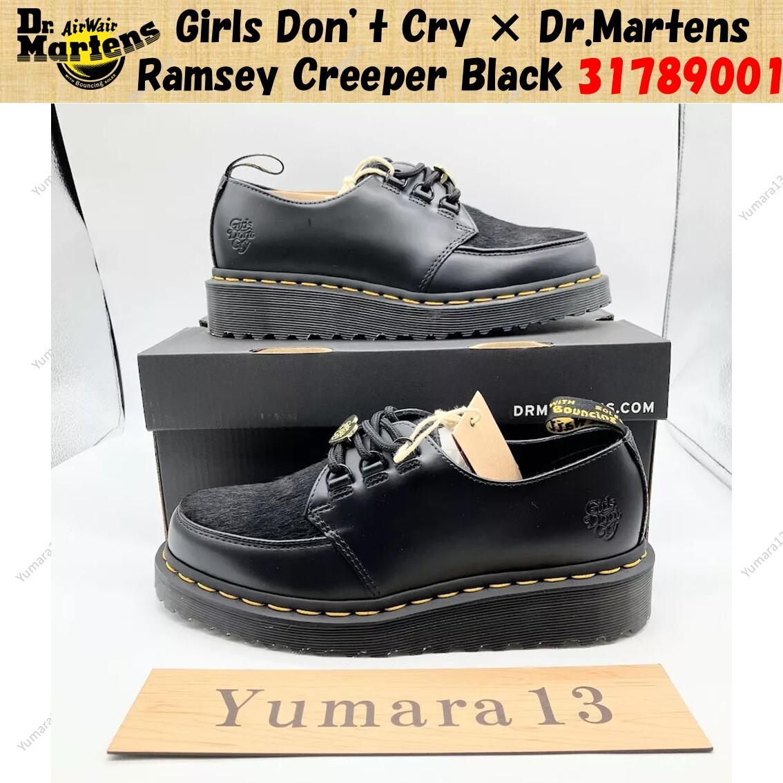 Girls Don't Cry × Dr.Martens Ramsey Creeper Black 31789001 Girls Don't Cry × Dr.Martens Ramsey Creeper Black 31789001