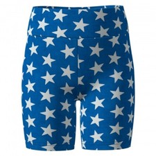 Kids Girls Biker Shorts LuLaRoe Size 12 Stars White Blue NEW Unisex Boy