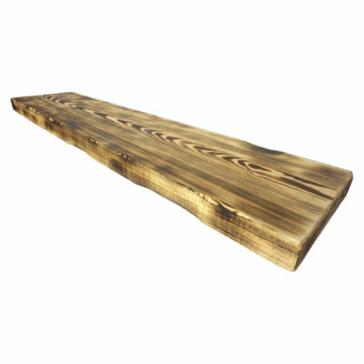 Schwimmendes Buchregal Massivholz Holz Display Regalbrett verbrannter Effekt