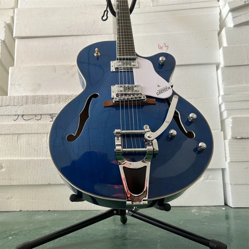 Hot Semi Hollow with Bigsby Tremolo Electric Chrome Hardware Electric Guitar