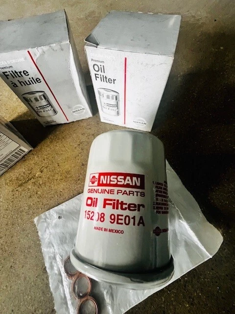 3 PC NEW Genuine Nissan Oil Filter + 3 pc Drain Plug genuine Nissan 15208-9E01A - Image 4 of 4