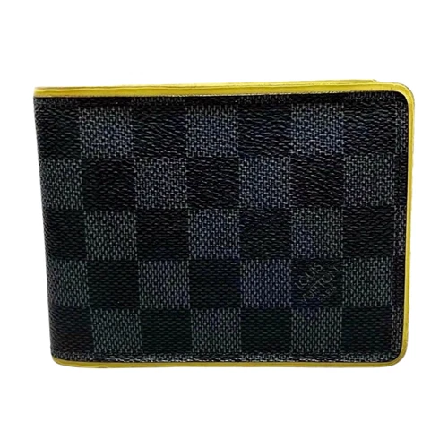LOUIS VUITTON Bifold Wallet Portefeuille Multiple Damier Graphite N63258 Used - Picture 1 of 8