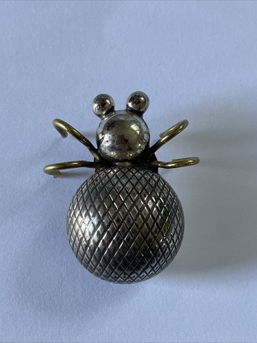 Vintage Spider Pin Gold Spider Pin Spider Jewelry Gem