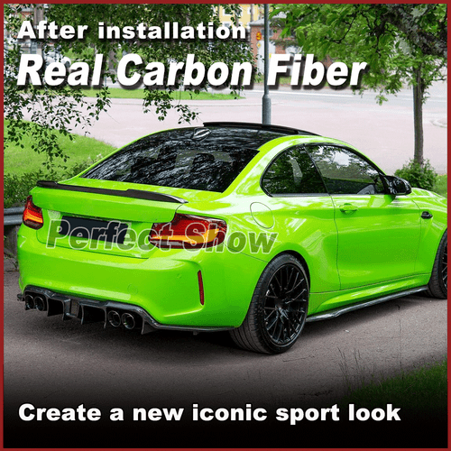 For BMW 2Series F87 M2 Coupe 15-19 Real Carbon Rear Bumper Diffuser Lip Spoiler - Picture 3 of 12