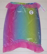 Girls Dot & Zazz Mermaid Shimmery Swimsuit Skirt Cover Up XS 4-5, S 6-7