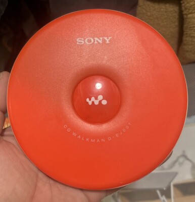 Sony CD Walkman Portable CD Player Red/Orange D-EJ001 Parts or