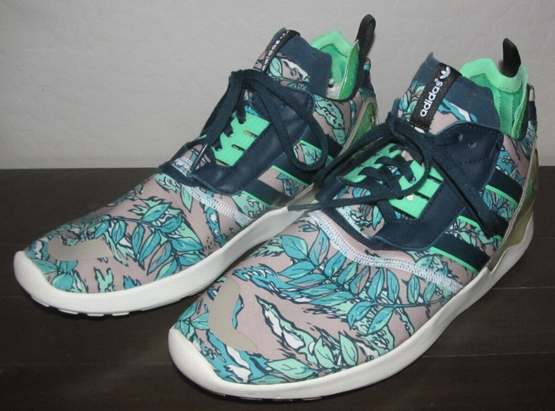 ADIDAS ORIGINALS Zx 8000 BOOST Hawaii Camo Green Men's 10.5 Removable Bootie