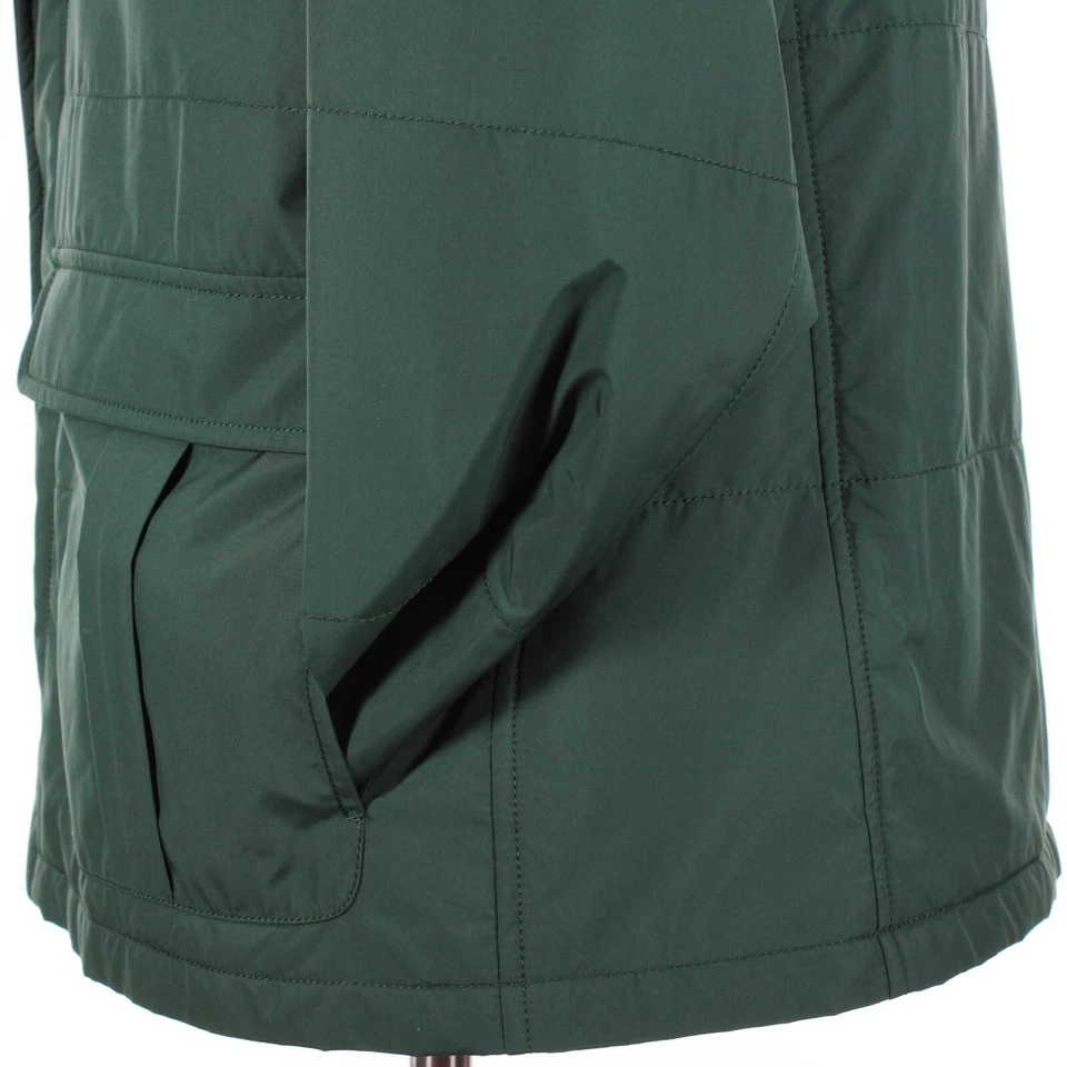 Kiton NWT Jacket Size 52 42 US In Solid Green Windbreaker With Suede Detail - Image 3 of 4