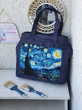 Starry Night bag bead embroidery kit   FREE SHIPPING Van Gogh art beading kit