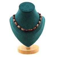 Steine Und MinéRaux. Halskette Perlen Quarz Rutil Rot Du Brazilien + Auge Wig