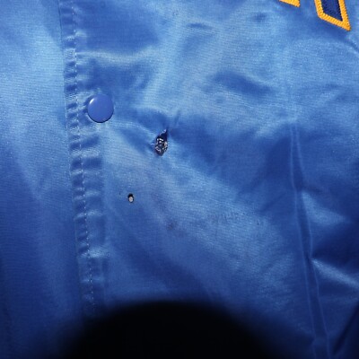 Majestic Jacket XXL Blue MILWAUKEE BREWERS Embroidered Satin