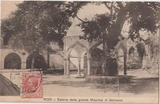 GREECE ITALY1912 RHODES AEGEAN OCCUPATION.EXTERIOR OF THE GREAT MOSQUE OF SOLIMA