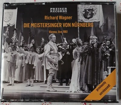 Die Meistersinger Von Nürnberg de Wallberg, Wien 1961 | 4CD | Preiser comme neuf - Photo 1/4