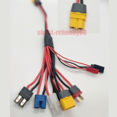 Amass XT60 Female to Male XT60 XT30 T Futaba JST EC3 Tamiya Plug 8in1 Wire Cable