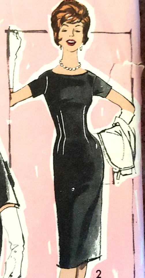 1960s Advance 9967 Women's Half-size Dress & Jacket Sz: 20 1/2 Bust 41, Waist 35 - Image 3 of 4