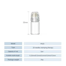 20 Pins Bottle Titanium Roller System For Facial Treatment Acne Skin Care Tool