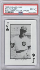 1985 Chicago Cubs Jack of Spades Bill Madlock PSA 10 Jack Brickhouse Playing