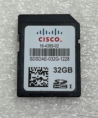 Scheda Flash CISCO 32GB SDHC-I Originale 16-4389-02 Per Router Switch ASA ISR