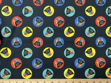 STAR WARS DARTH VADER RAINBOW CIRCLES, 1/4 Yard 9 x 43 100 Cotton Fabric New