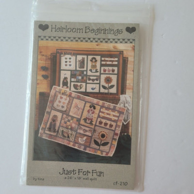 Just For Fun Applique Quilt Pattern Heirloom Beginnings CF-210