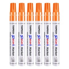 TOOMGGA Orange Permanent Paint Pens - 6 Pack Oil 1 Count Pack of 6 ,