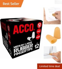 Ergonomic Finger Tips by ACCO, Amber Color, 12 Count for Comfortable Writing