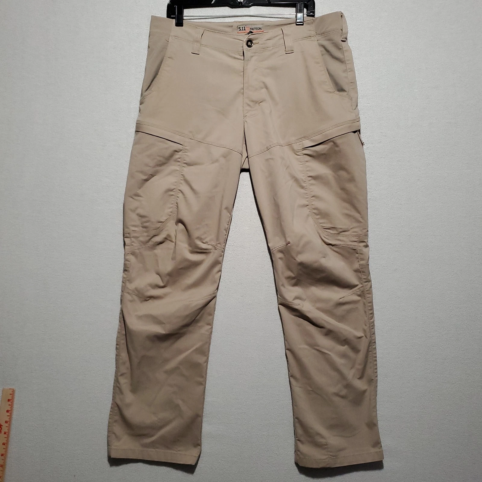 5.11 511 Tactical Pants Men 36x32 Apex Tan Cargo Stretch Camp Hike Fish Dad