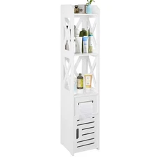 Tall Bathroom Cabinet, Bathroom Storage Accessories Floor Standing Cabinet Ba...