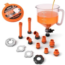 No-Spill Coolant Funnel Kit, Spill Proof Funnel Bleeder with Adapters. Universal