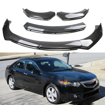 Car Front Bumper Lip Spoiler Splitter Kit Carbon Fiber Style For Acura TSX