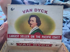 Van Dyck Cigar Box 32s For Value 6 Cents General Cigar Co