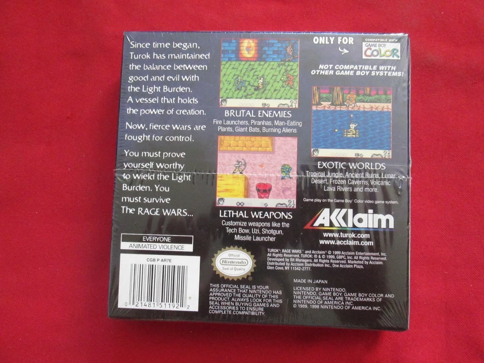 Turok Rage Wars for the Nintendo Game Boy Color Brand New Sealed - Image 2 of 4