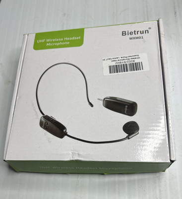 Bietrun WXM01 Wireless Microphone UHF Wireless Headset Mic System New Open Box