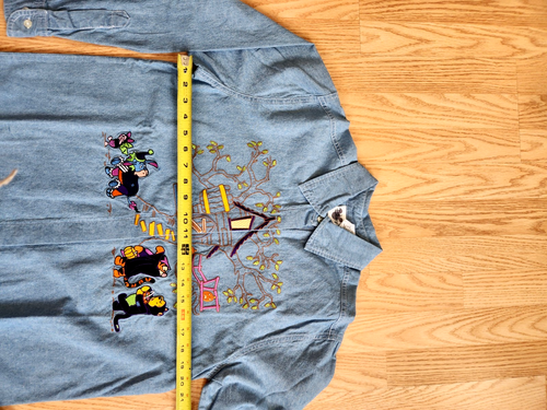 Disney Besticktes Halloween Jeanskleid Shirt Pooh Tigger PiigletEeyore Gr. S Neu - Bild 6 von 9