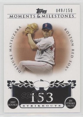 2008 Topps Moments & Milestones /150 Daisuke Matsuzaka (2007 Rookie 201 Ks) 1s7