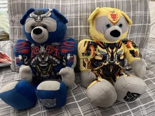 Build A Bear Transformer Bears Hummel und Optimus Prime guter sauberer Zustand
