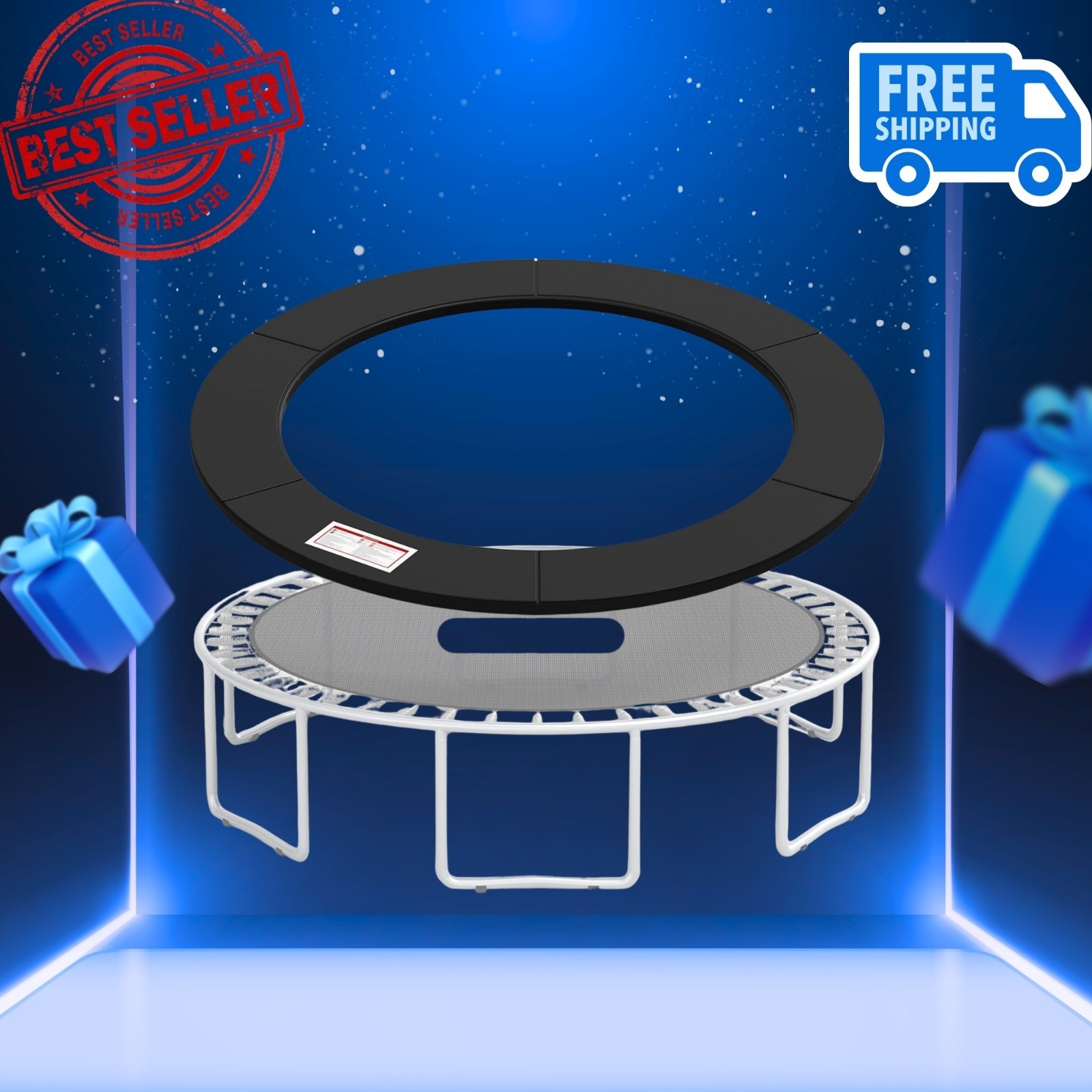 Universal Trampoline Replacement Safety Pad Waterproof Spring Cover 8&ndash;16ft