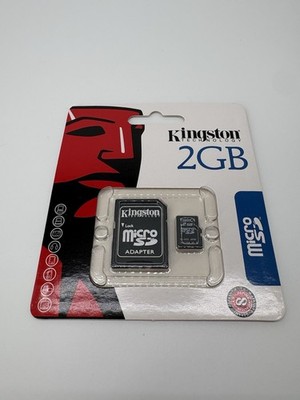 Kingston 2GB Micro SD Karte SDC/2GB inkl. SD Adapter Speicherkarte Neu & OVP