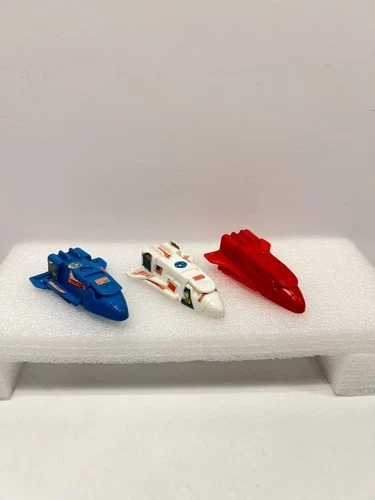 Vtg 1985 Kelloggs Premium Cereal Transformers StarBot Space Shuttle Figures x3