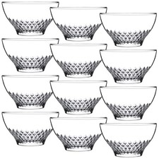 Pasabahce Stackable Glass Dessert Ice Cream Fruit Salad Cocktail Bowls Dish Set