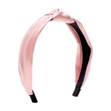 Light Pink Girls Satin Knot Wrapped Headband For All Hair Types And Ages