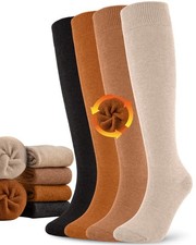 Thermal Knee High Warm Socks for Women, Ladies Winter Boot Thick Cozy Work So...