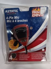 ASTATIC RD104E RED ROAD DEVIL 4PIN CB AMPLIFIED NOISE CANCEL POWER MICROPHONE