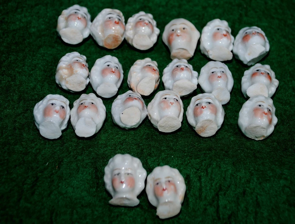 20 antike doll heads, kleine Porzellan Puppenköpfe, bemalt 0304 - Bild 4 von 4