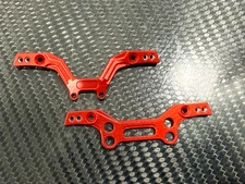 Aluminum Front & Rear Shock Tower Brace for Arrma 1/14 TYPHON GROM Red