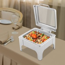 Buffet Chafing Dish Set Stainless Steel Food Warmer 6L/6.34Qt Buffet Warmer