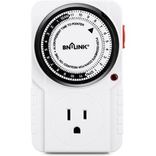 24 Hour Plug-in Mechanical Timer Grounded for Aquarium Grow Light Hydroponics