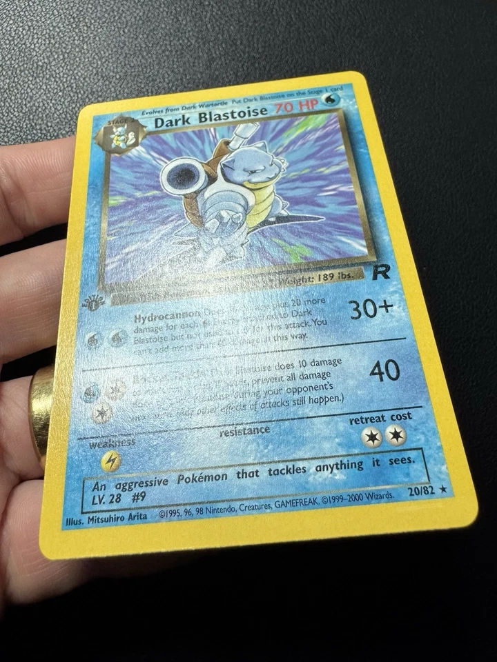 Dark Blastoise 20/82 1st Edition Non 1999-2000 Team Rocket Pokemon Card TCG NM - Image 4 of 4